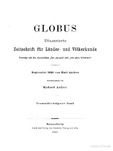 Globus. Illustrierte Zeitschrift für Länder- und Völkerkunde