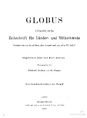 Globus. Illustrierte Zeitschrift für Länder- und Völkerkunde