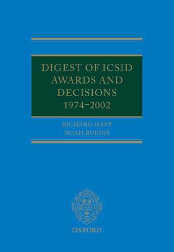 Digest of Icsid Awards and Decisions: 1974-2002