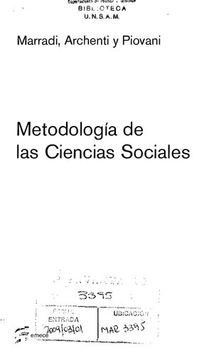 Metodología de las ciencias sociales