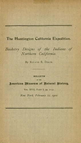 The Huntington California Expedition. Basketry Designs of the Indians of Northern California
