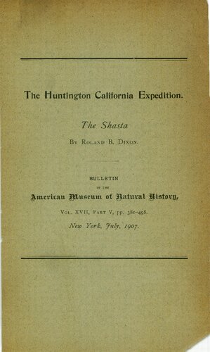 The Huntington California Expedition. The Shasta