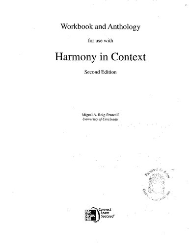 Workbook/Anthology for use with Harmony in Context