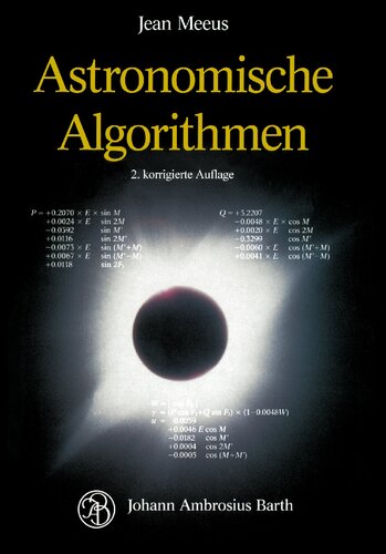 Astronomische Algorithmen - 2. korrigierte Auflage