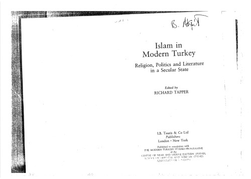 Islam in Modern Turkey : Religion, Politics and Literature in a Secular State