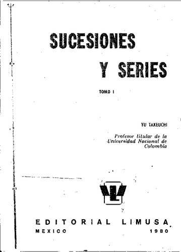 Sucesiones y Series Tomo I