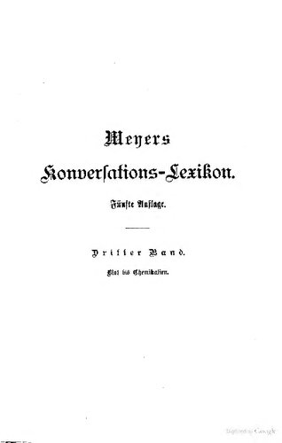 Meyers Konversations-Lexikon. Ein Nachschlagewerk des allgemeinen Wissens