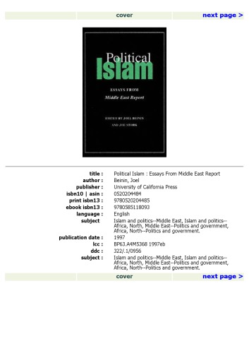 Political Islam : Essays From Middle East Report