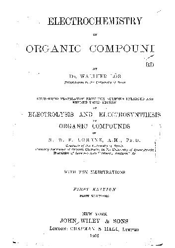 Electrochemistry of Organic Compounds