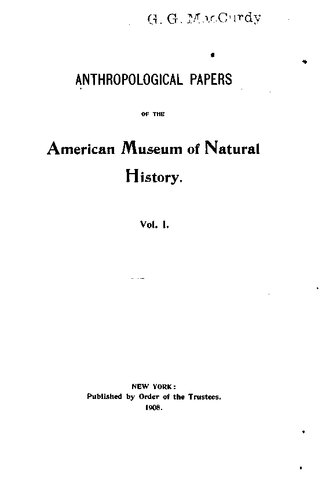 Anthropoogical Papers of the American Museum of National History