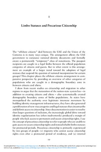 Offshore Citizens: Permanent Temporary Status in the Gulf