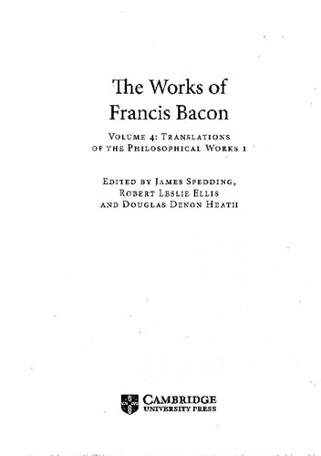 The Works of Francis Bacon