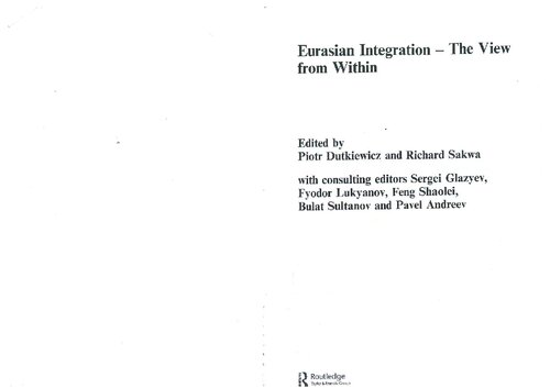 Eurasian Integration – The View from Within
