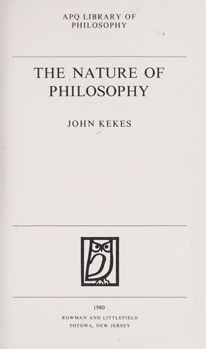 The Nature of Philosophy