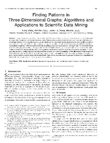 Finding Patterns in Three-Dimensional Graphs: Algorithms and Applications to Scientific Data Mining