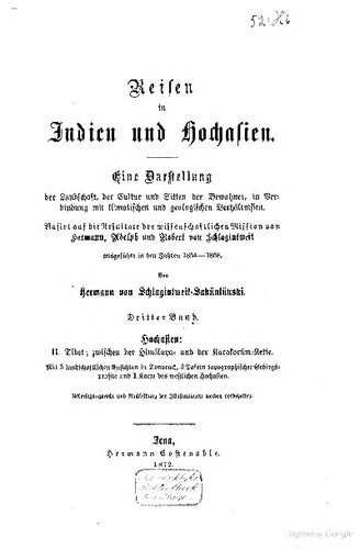 Hochasien. Tibet; zwischen Himalaya und der Karakorum-Kette