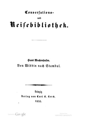 Von Widdin nach Stambul; Streifzüge durch Bulgarien und Rumelien