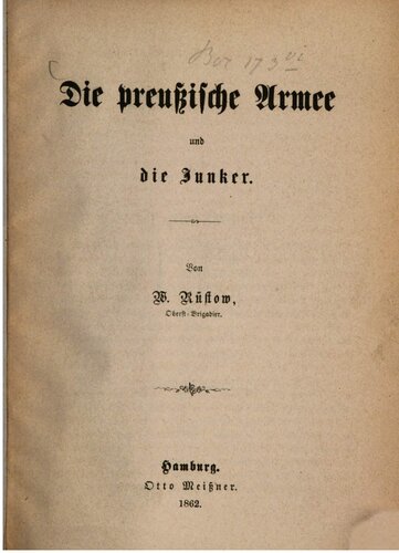 Die preußische Armee und die Junker