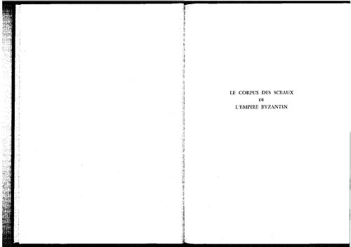 Laurent, Le Corpus des sceaux de l' empire Byzantin. V.2 (L'eglise)