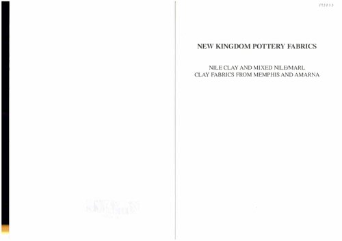 New kingdom pottery fabrics