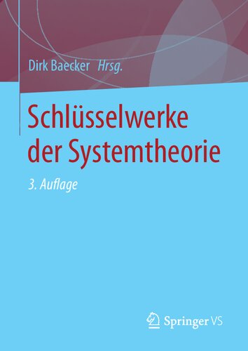 Schlüsselwerke der Systemtheorie