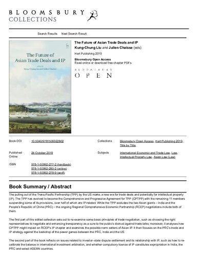 The Future of Asian Trade Deals and IP