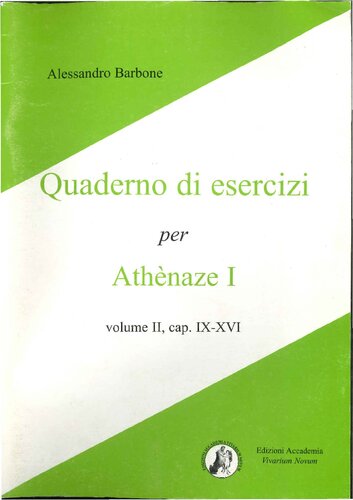 Quaderno di esercizi 2. Athenaze I, cap. IX-XVI