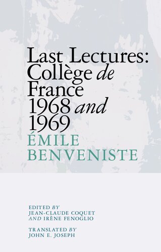 Last Lectures : Collège De France 1968 and 1969