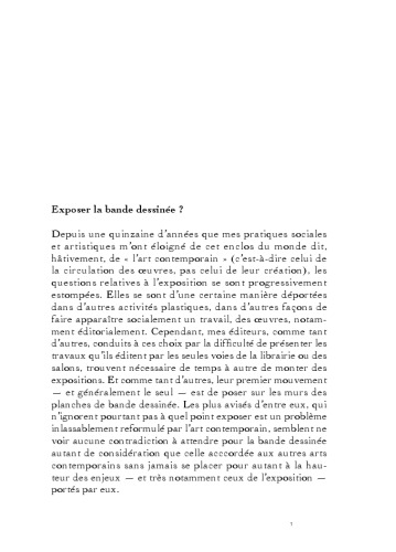 Exposer les bandes dessinées