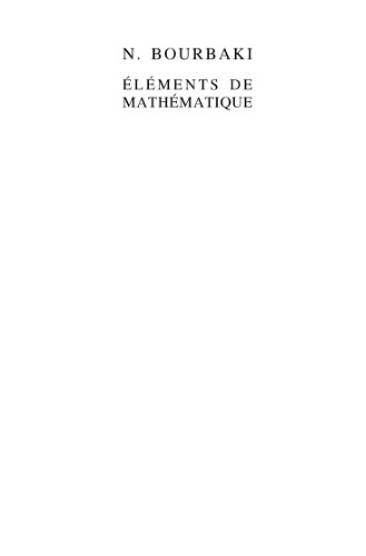 Elements de Mathematique. Algebre commutative. Chapitre 10