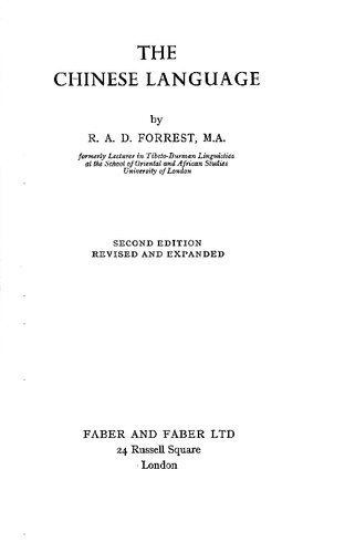 The Chinese Language