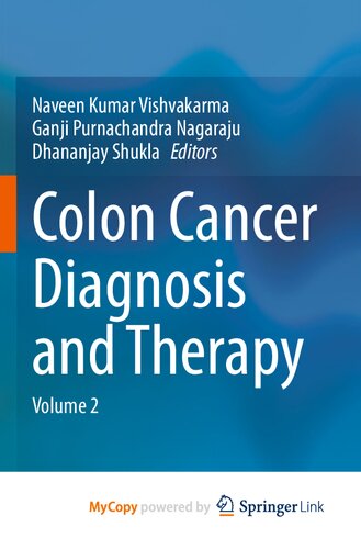 Colon Cancer Diagnosis and Therapy: Volume 2