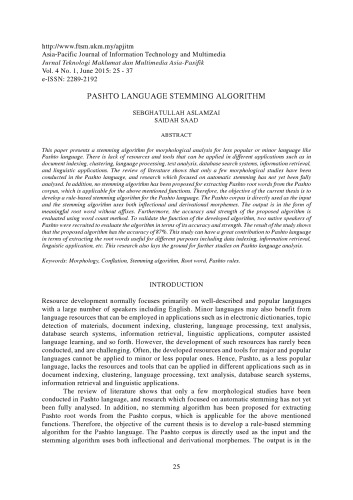 Pashto Language Stemming Algorithm