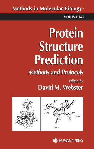 Protein Structure Prediction. Methods and Protocols