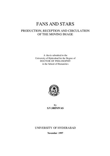 Fans and stars: Production, reception and circulation of the moving image