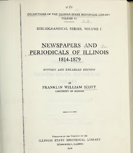 Newspapers and Periodicals of Illinois 1814 -1879