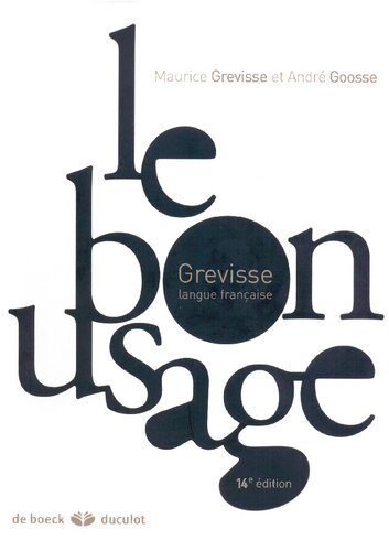 Le bon usage 14E édition (2007)