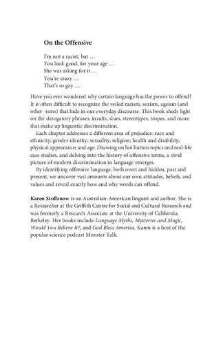 On the Offensive: Prejudice in Language Past and Present