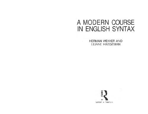 A Modern Course in English Syntax