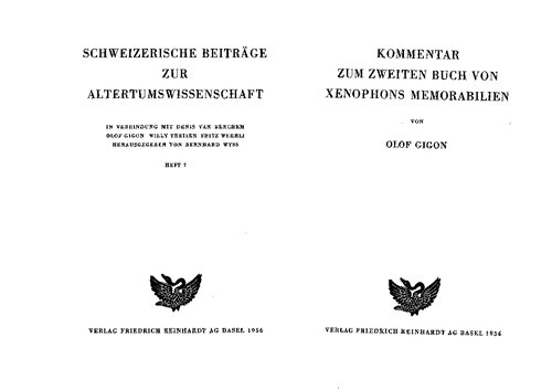 Kommentar zum zweiten Buch von Xenophons Memorabilien