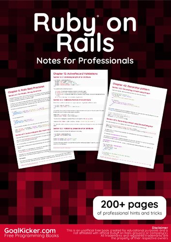 Ruby on rails notes for professionals