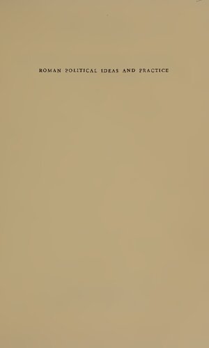 Roman Political Ideas and Practice