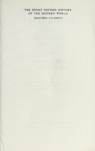 The Crisis of Parliaments: English History, 1509-1660