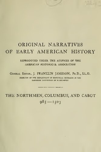 The Northmen, Columbus, and Cabot 985-1503