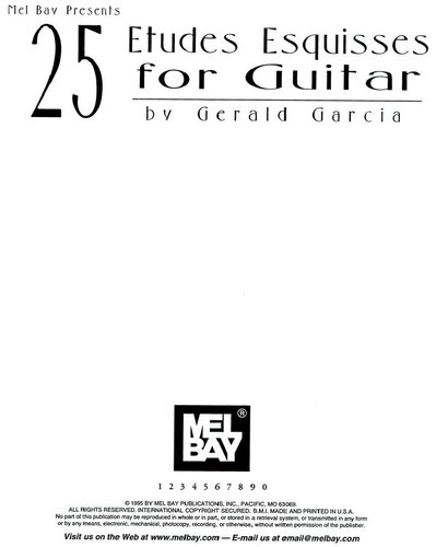 25 Études Esquisses for Guitar