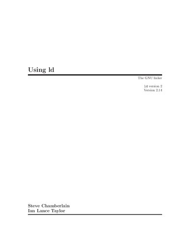 Using ld, the GNU Linker