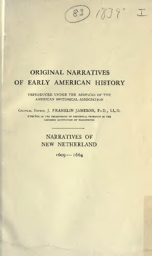 Narratives of New Netherland 1609-1664