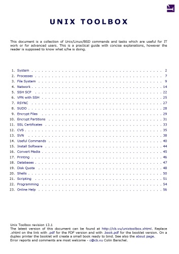Unix Toolbox revision 13.1