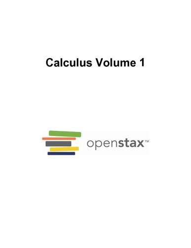 Calculus Volume 1