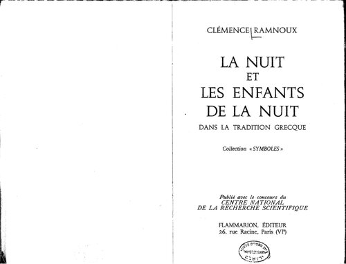 La nuit et les enfants de la nuit dans la tradition grecque.